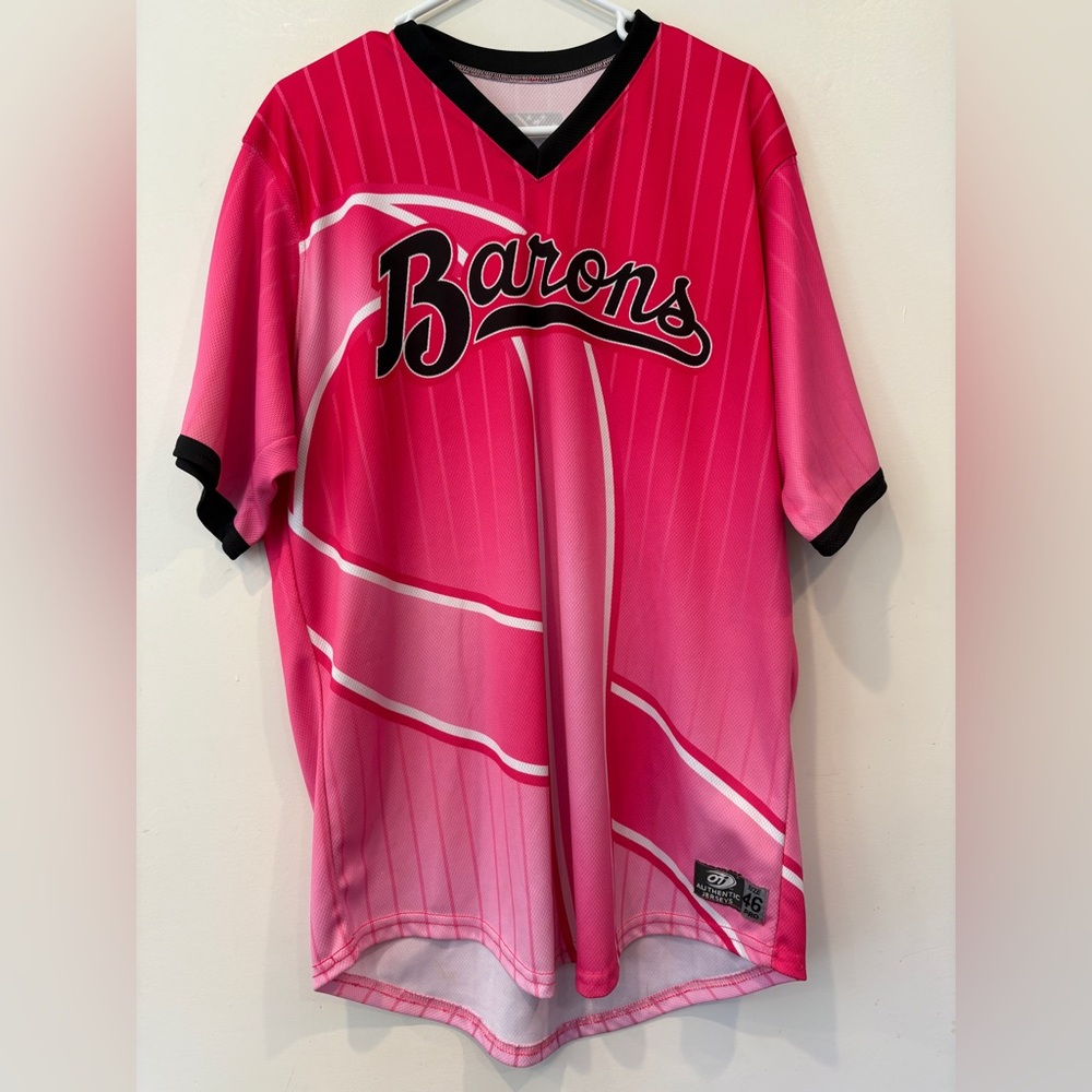 Very nice Authentic Birmingham Barons Authentic Game Jersey, , size 46(X-Large)